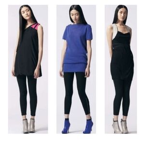 Alexander McQueen For Target Womens Short Sleeve Open Knit Dress Blue, Sz XS